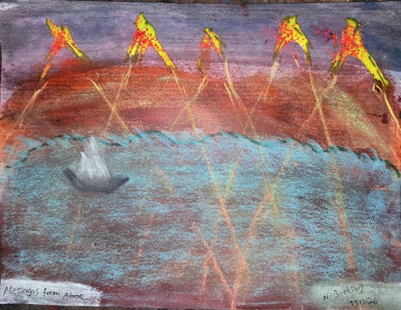 Abstract painting: Messages from Above